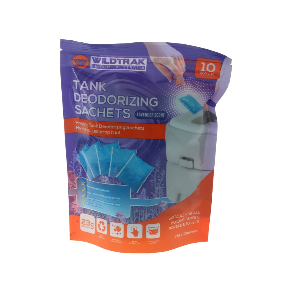 Wildtrak Portable Toilet Tank Deodorising Sachet Lavender Scent Qty 10