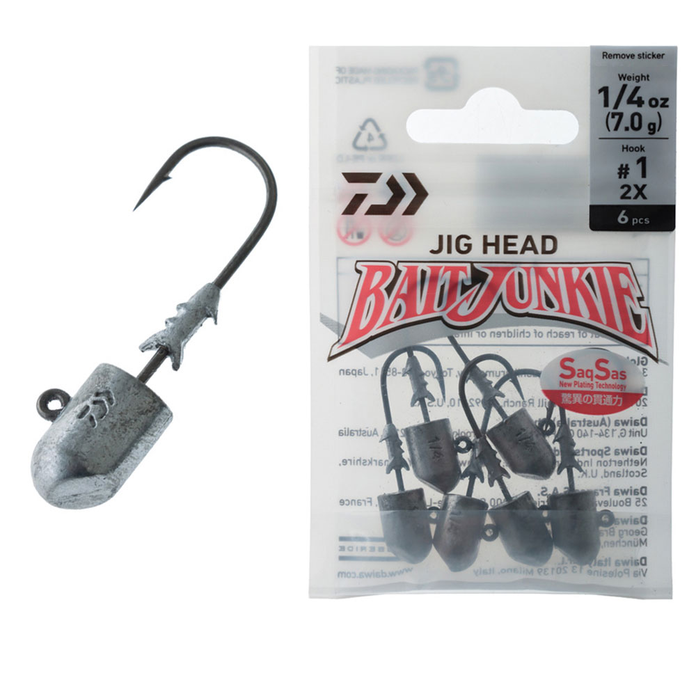 Daiwa BaitJunkie 2X Heavy Duty Jig Heads 1/4oz #1