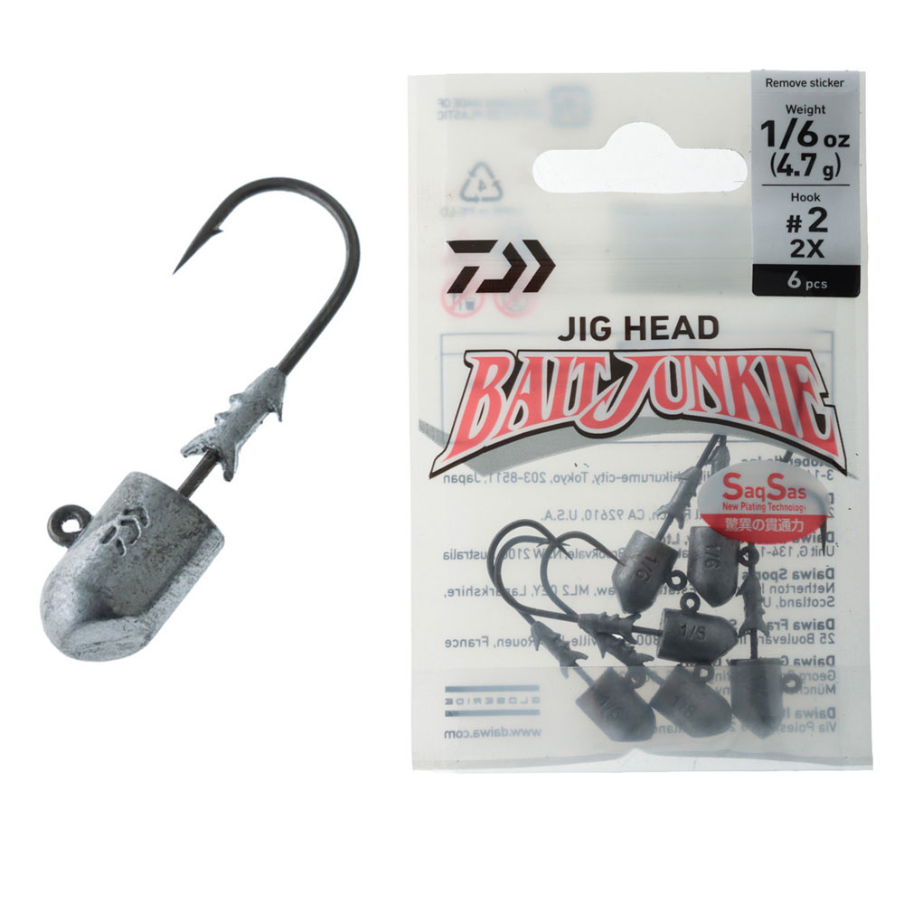 Daiwa BaitJunkie 2X Heavy Duty Jig Heads 1/6oz #2