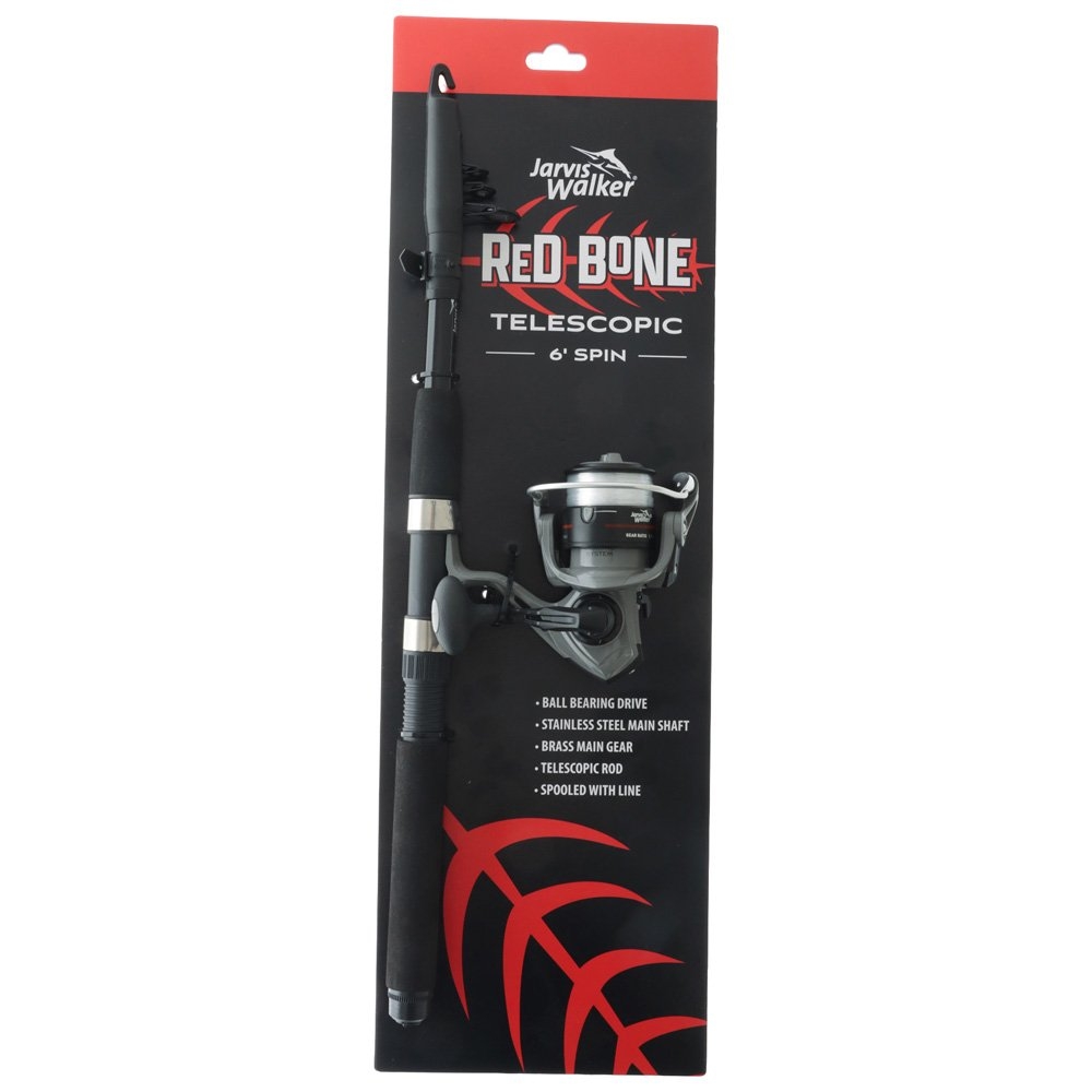 Jarvis Walker Red Bone RB4 3000 Telescopic Spin Combo 6ft 2-5kg