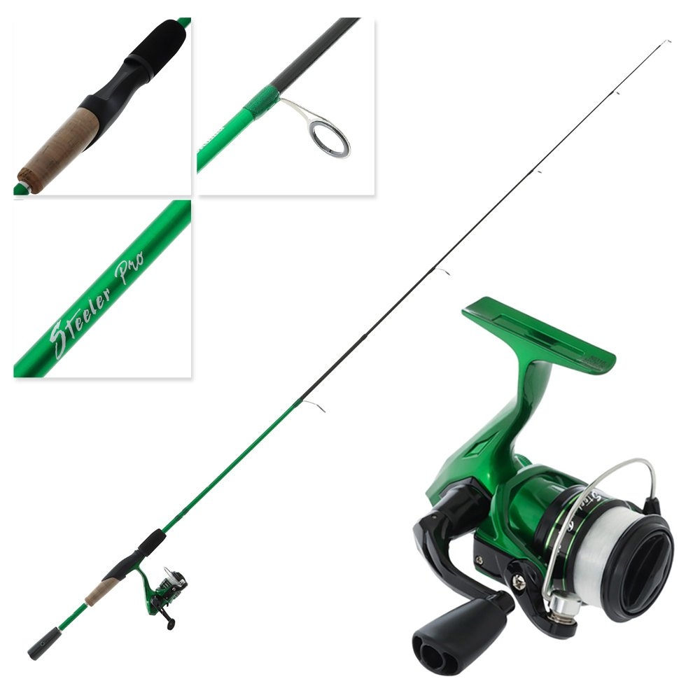 Okuma Steeler Pro XP Kids Spin Combo 5ft 6in 2pc Green with Line