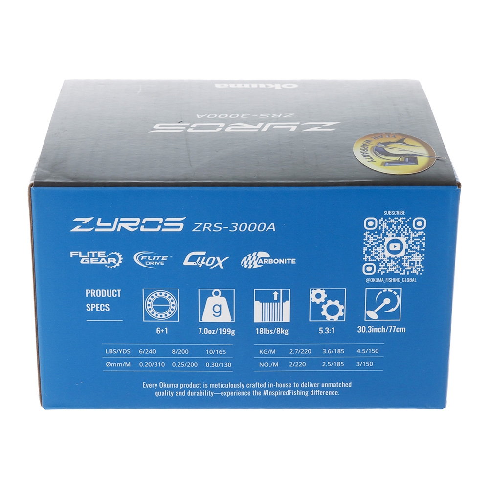 Okuma Zyros 3000A Spinning Reel