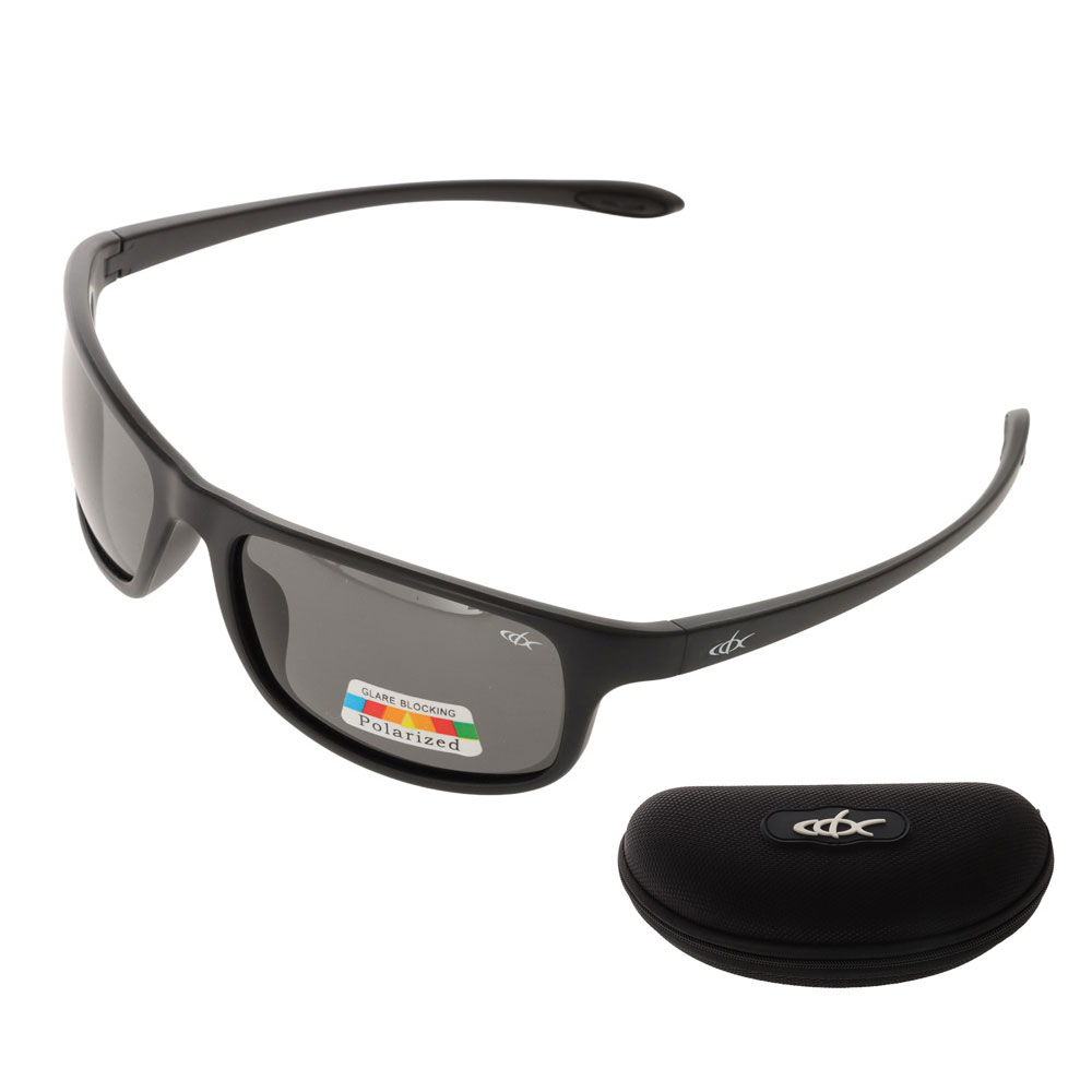 CDX Big Noggin Polarised Sunglasses Black Frame with Smoke Lens
