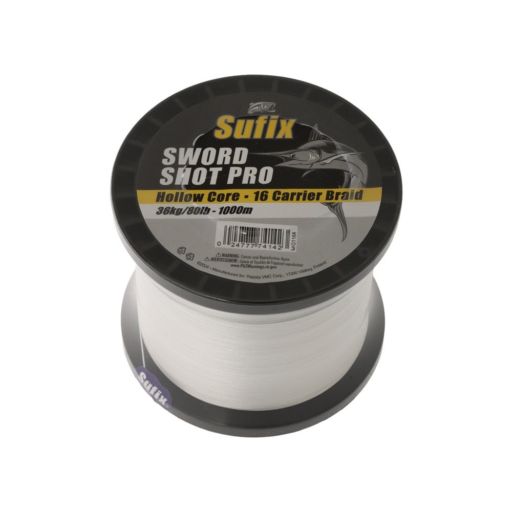 Sufix Hollow Core 16 Carrier Braid White 1000m