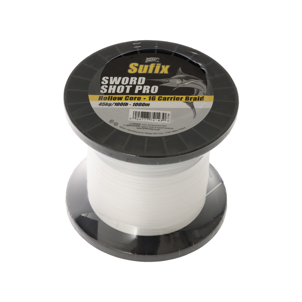 Sufix Hollow Core 16 Carrier Braid White 1000m 100lb
