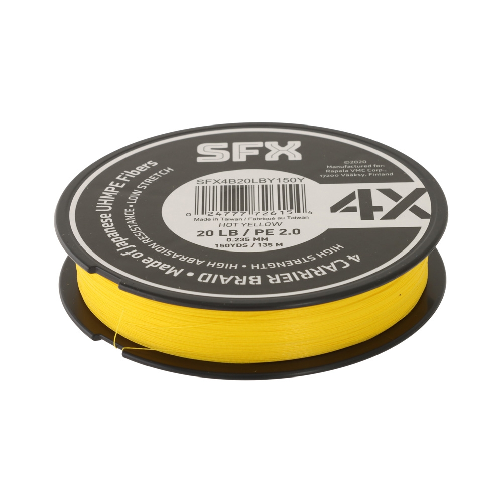 Sufix SFX 4X Braid Hot Yellow 150yd 20lb 0.235mm
