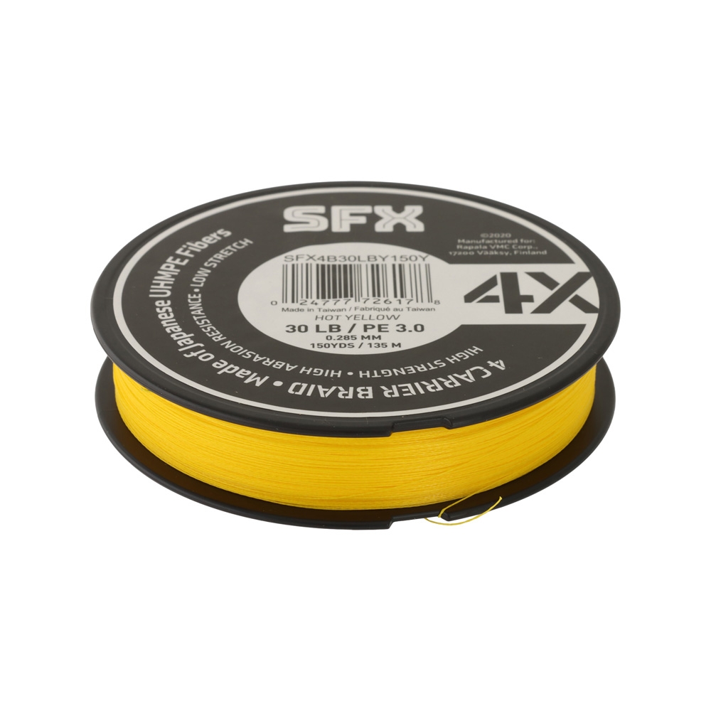 Sufix SFX 4X Braid Hot Yellow 150yd 30lb 0.285mm