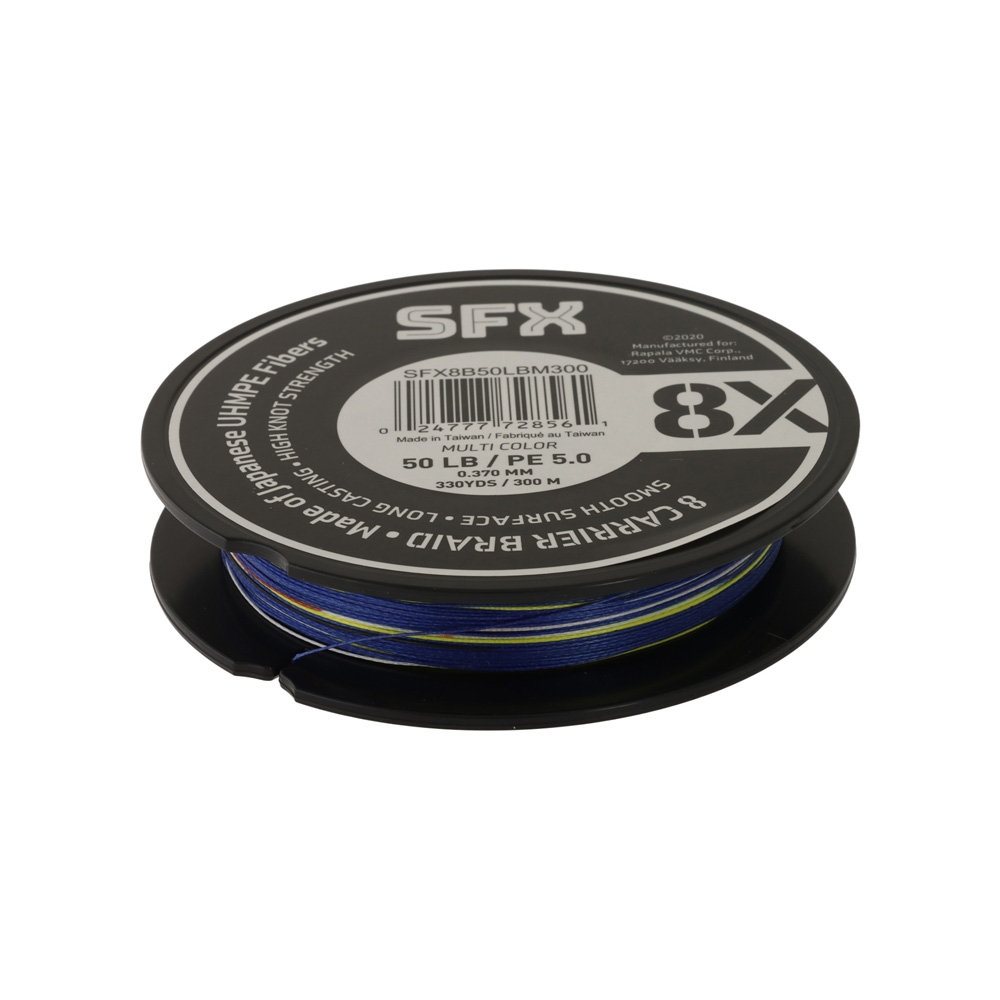 Sufix SFX 8X Braid Multi-Colour 300yd 50lb 0.370mm