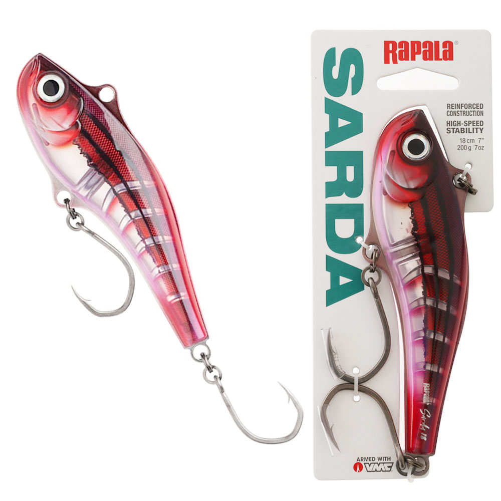 Rapala Sarda High Speed Trolling Lure 18cm 200g Real Red Bait
