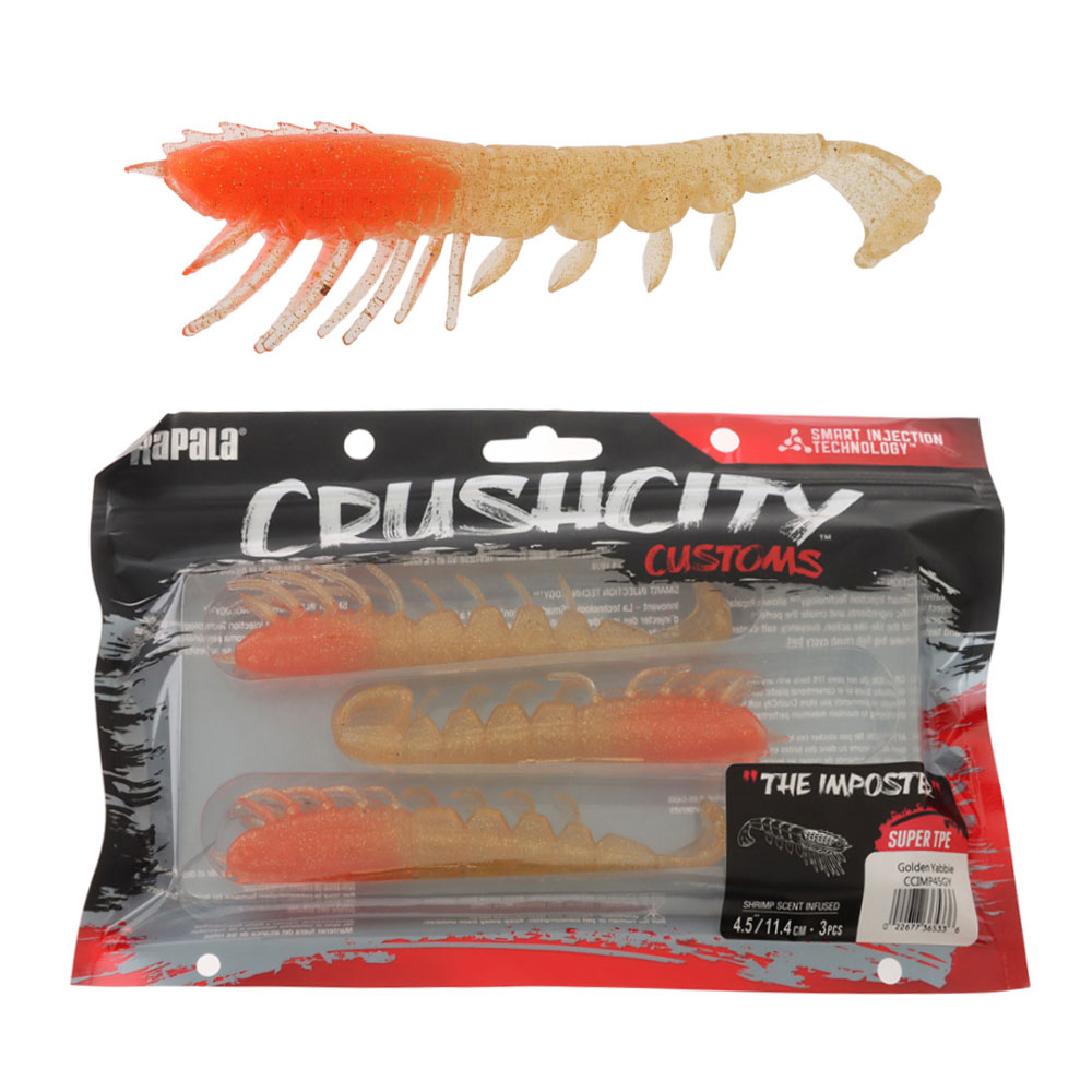 Rapala CrushCity The Imposter Softbait 11.4cm Qty 3 Golden Yabby