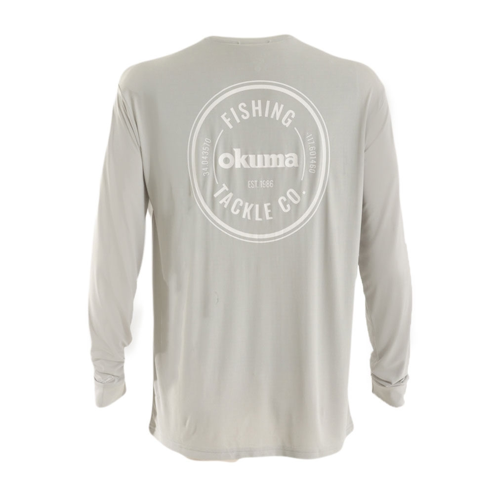 Okuma Pelagic Aquatek FTO Est.86 Long Sleeve Shirt Light Grey
