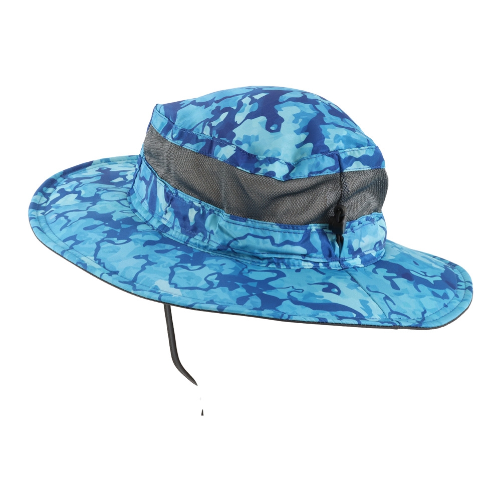 Black Shag UPF50+ Breathable Bucket Hat Ocean Camo