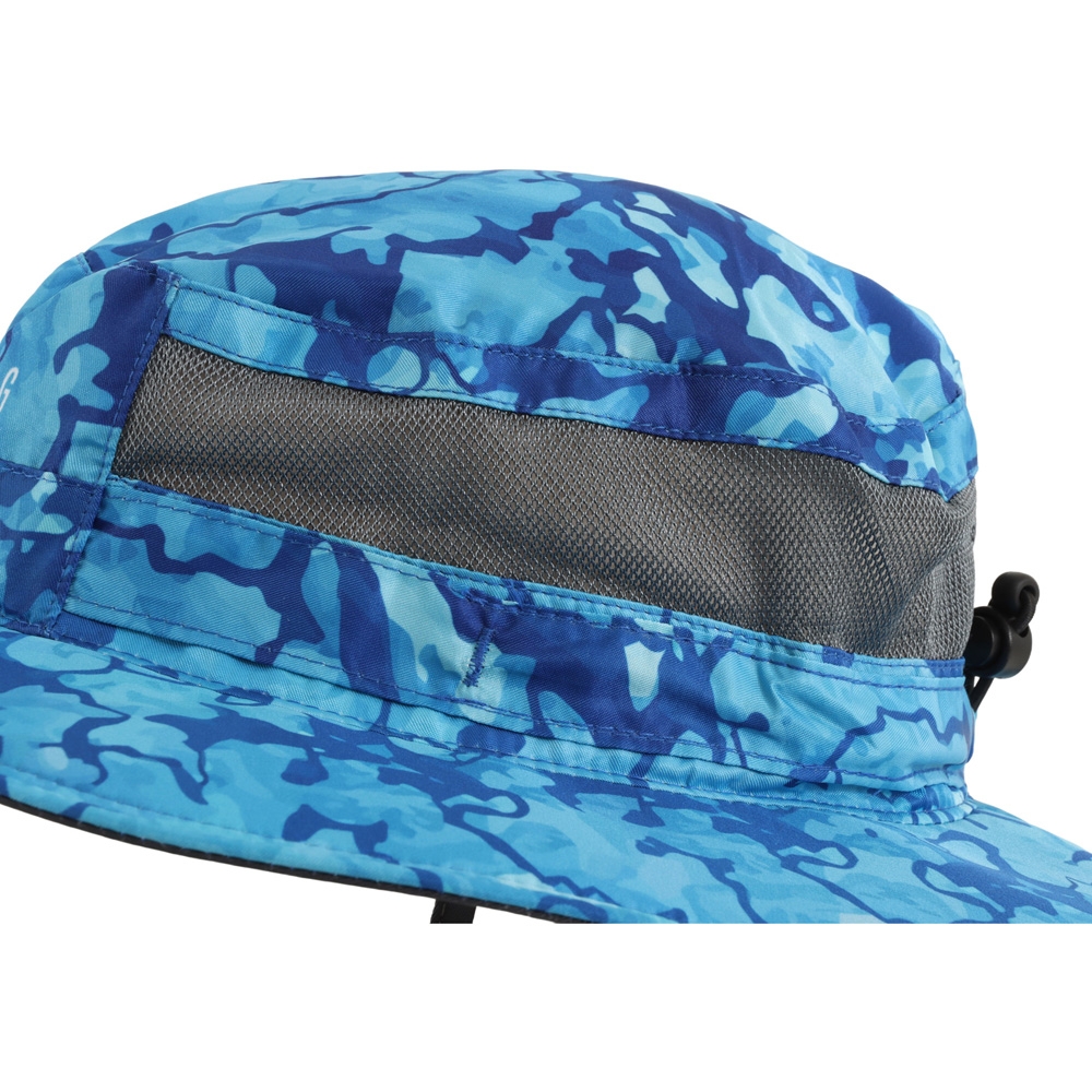 Black Shag UPF50+ Breathable Bucket Hat Ocean Camo