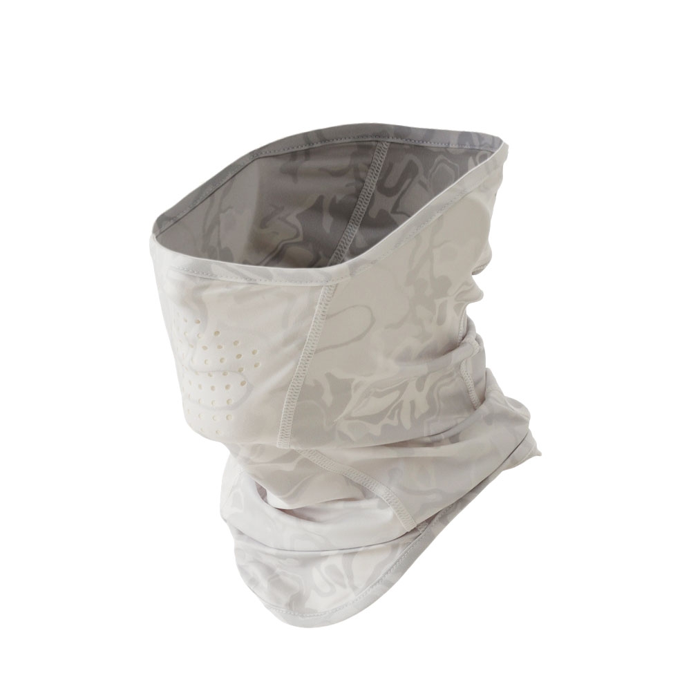 Black Shag Neck Gaiter Grey White 