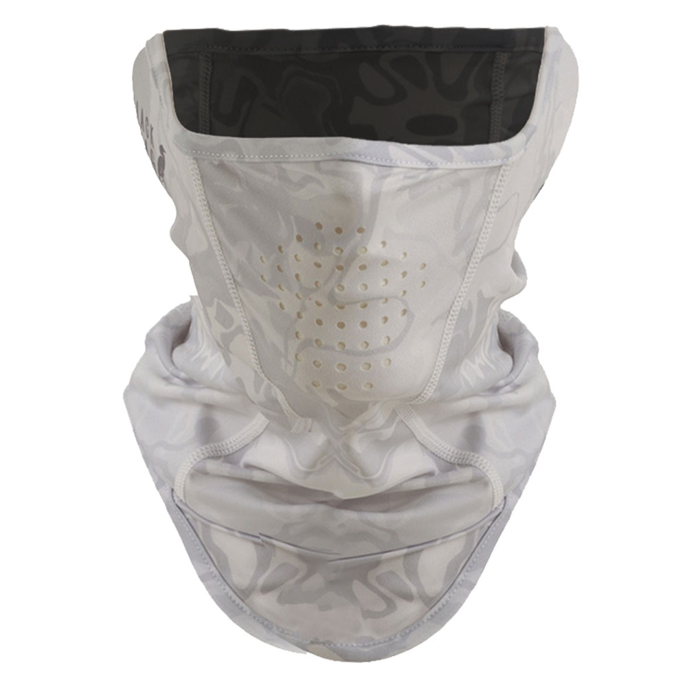 Black Shag Neck Gaiter Grey White 