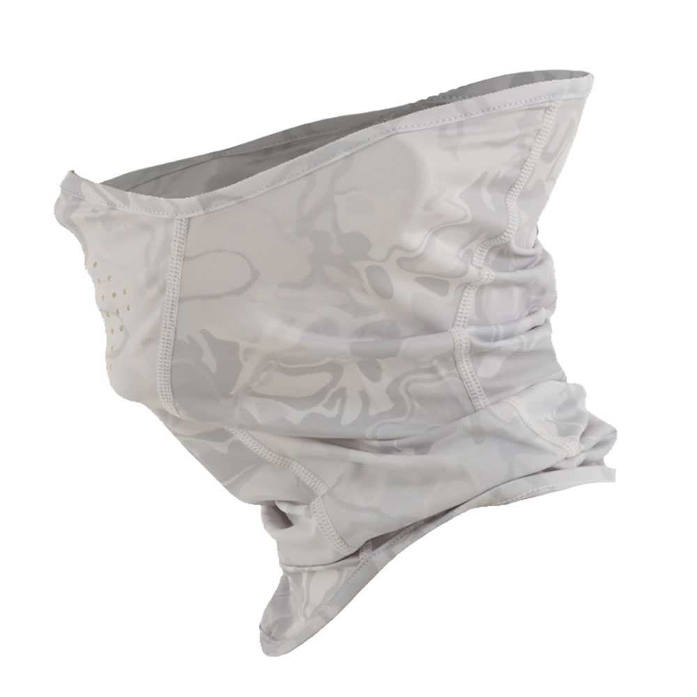 Black Shag Neck Gaiter Grey White 