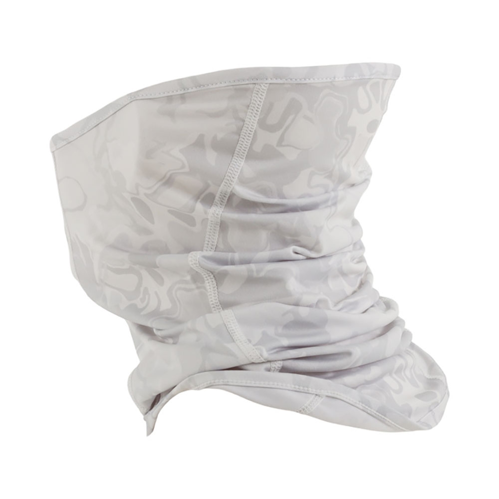 Black Shag Neck Gaiter Grey White 