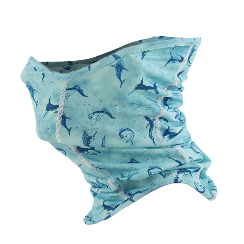 Black Shag Neck Gaiter Fish Camo 