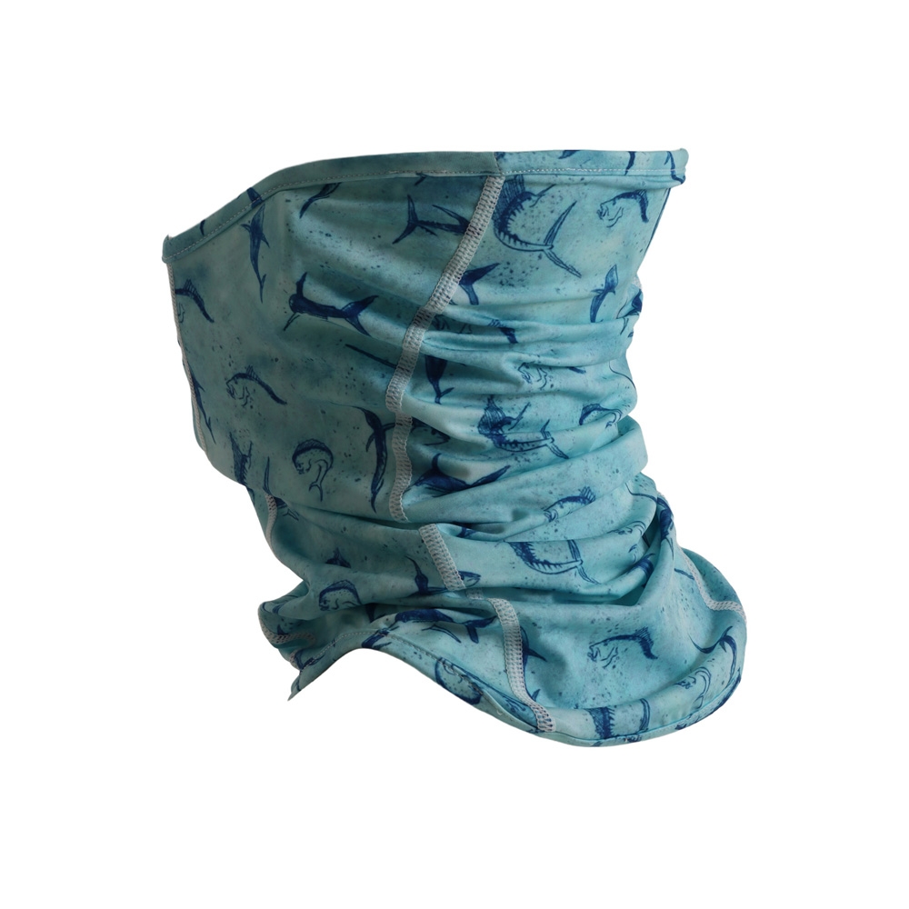 Black Shag Neck Gaiter Fish Camo 