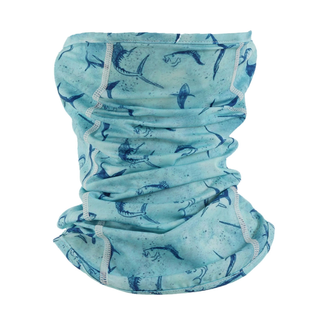 Black Shag Neck Gaiter Fish Camo 