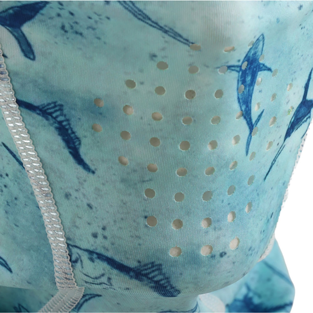 Black Shag Neck Gaiter Fish Camo 