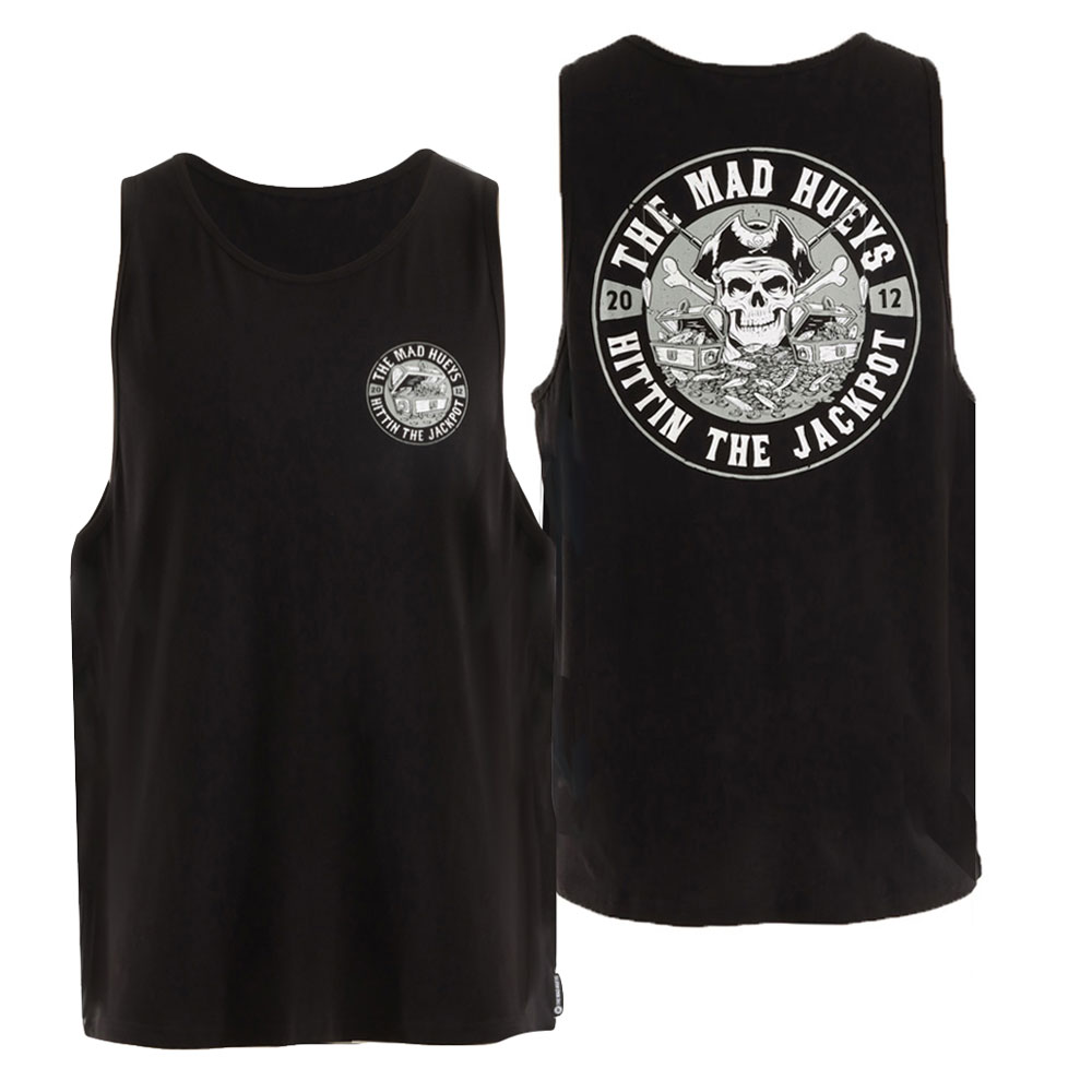 The Mad Hueys Hittin The Jackpot Mens Singlet Black