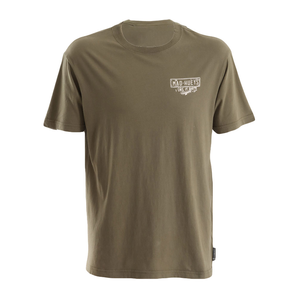 The Mad Hueys I Like It Dirty Mens T-Shirt Olive