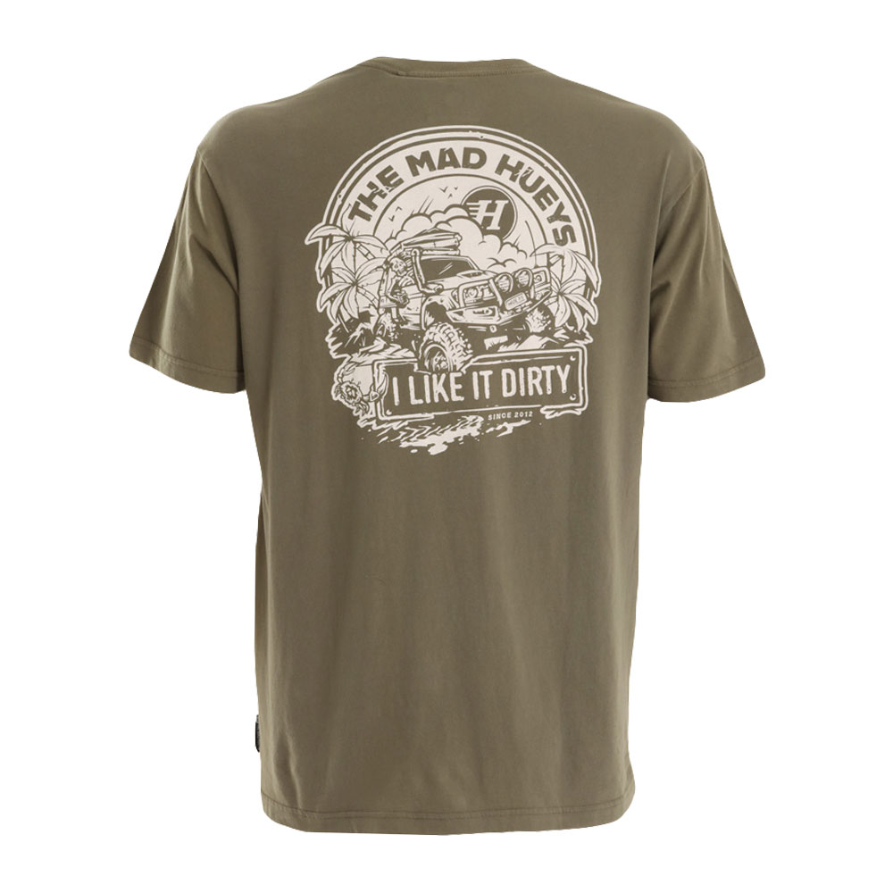 The Mad Hueys I Like It Dirty Mens T-Shirt Olive