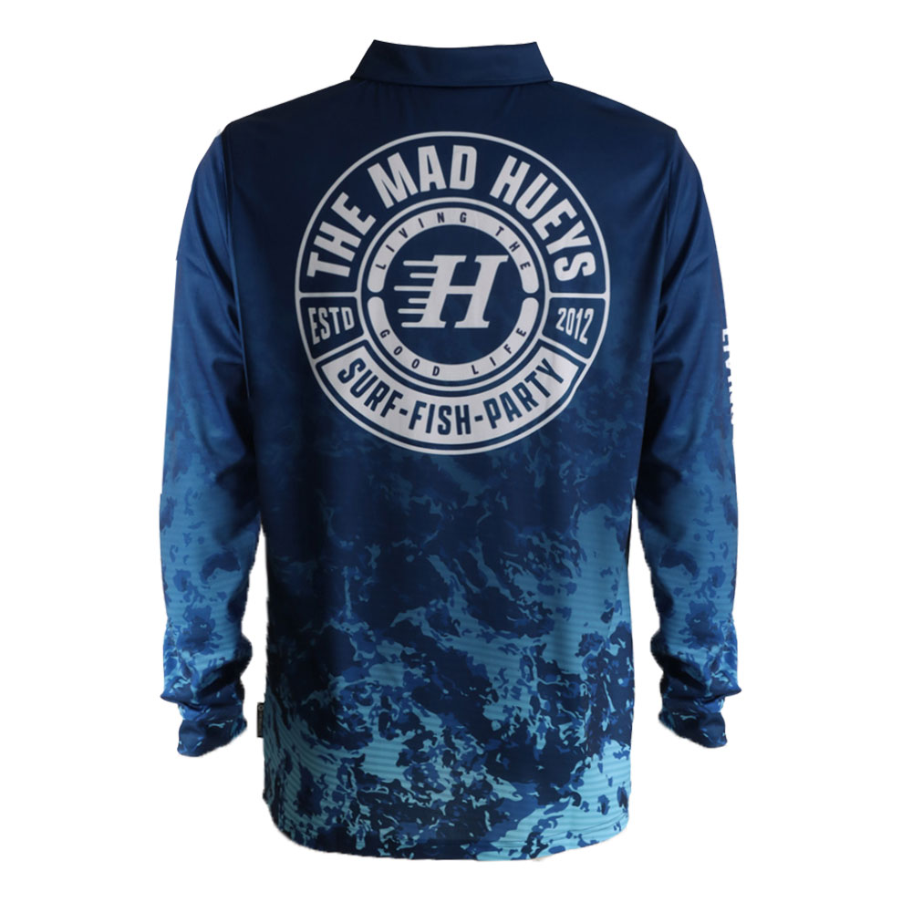 The Mad Hueys Living The Good Life Mens Fishing Jersey Pacific