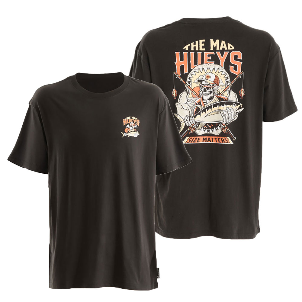 The Mad Hueys Size Matters Mens T-Shirt Vintage Black