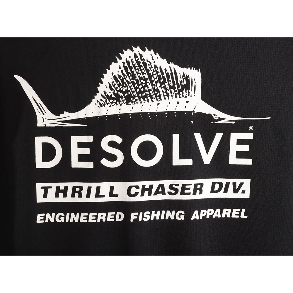 Desolve UPF30+ Sail Fish Face Hoodie Black