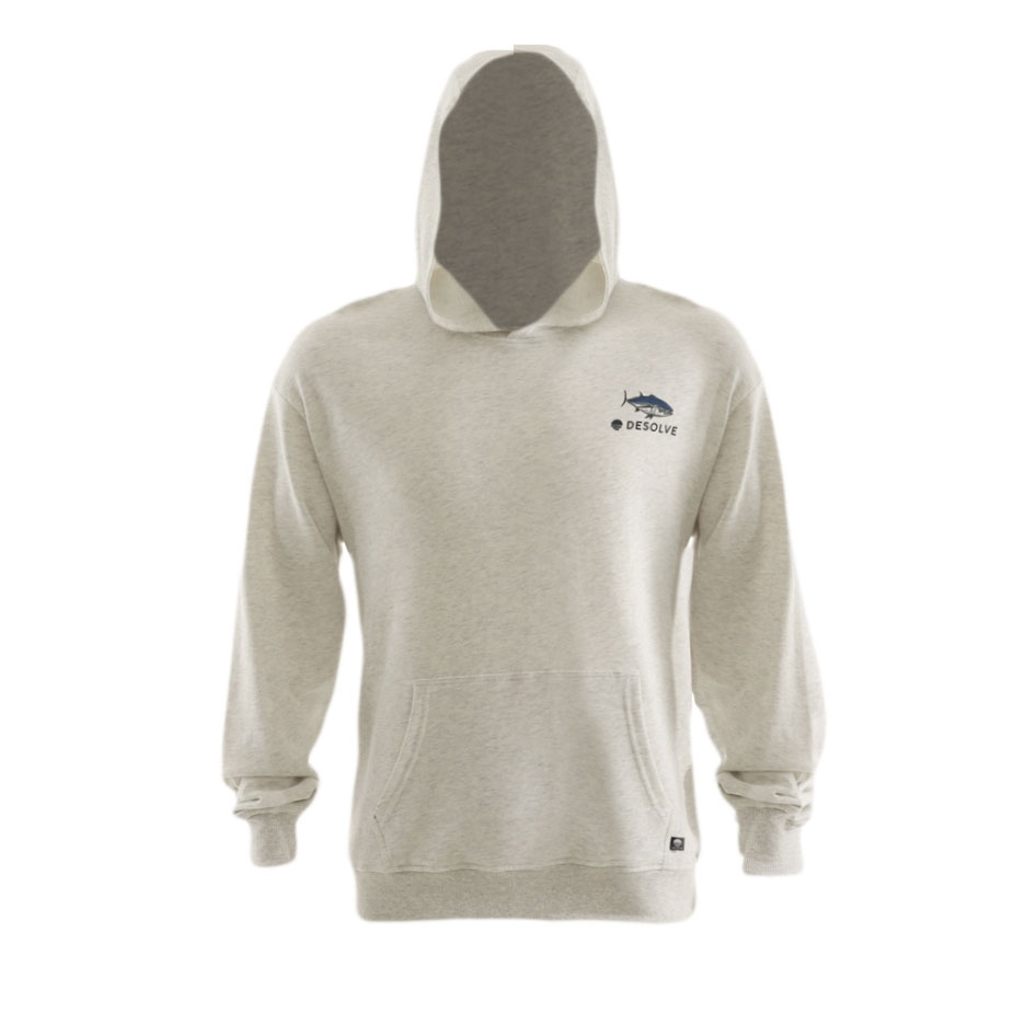 Desolve Bluefin Midweight Mens Hoodie Light Grey Marle