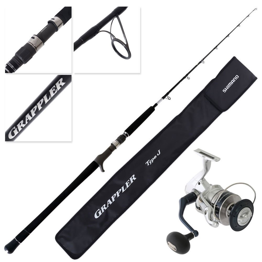 Shimano Saragosa SW A 10000 PG Grappler Type J Spin Jig Combo 5ft 3in PE8 2pc
