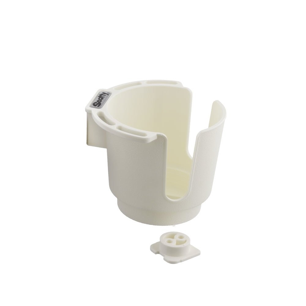 Scotty 310 White Cup Holder with Bulkhead/Gunnel Mount