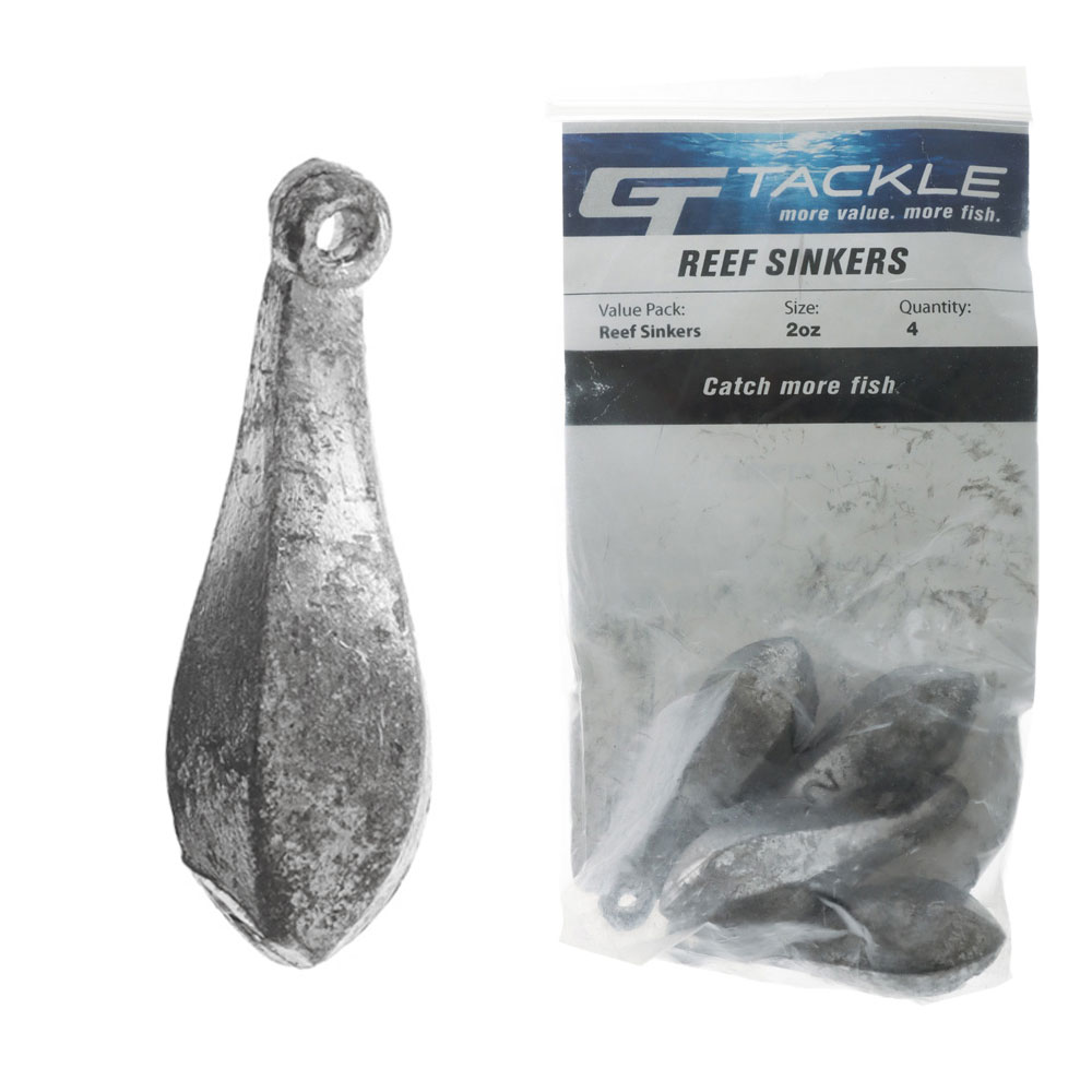 GT Tackle Reef Sinker Value Pack 2oz Qty 4