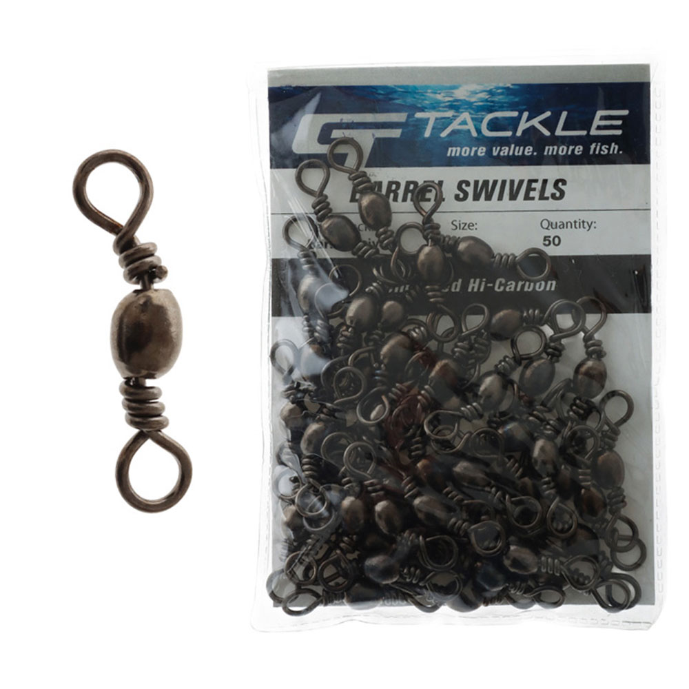 Multi-Brand Fishing Barrel Swivel Value Pack GT Tackle #5 Qty 90