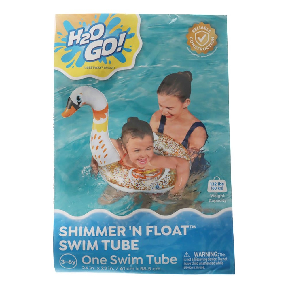 H2OGO! Shimmer N' Float Inflatable Swim Ring Swan