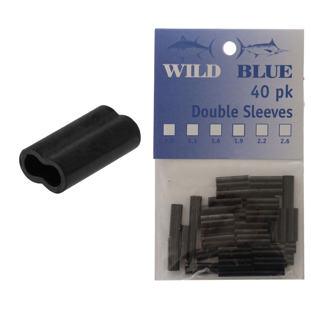Wild Blue Tackle Mini Copper Double Crimp Sleeves Qty 40 300lb