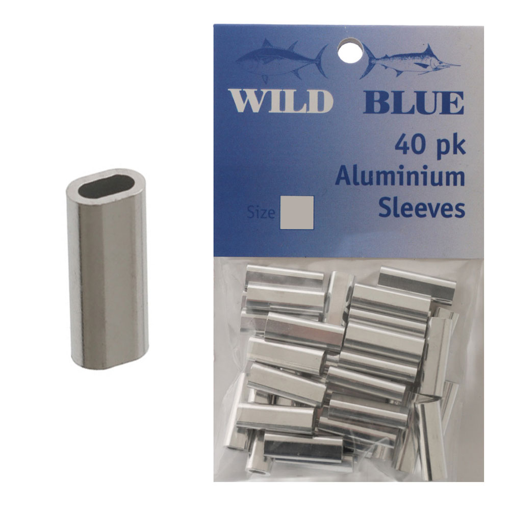Wild Blue Tackle Aluminium Crimp Sleeves Qty 40