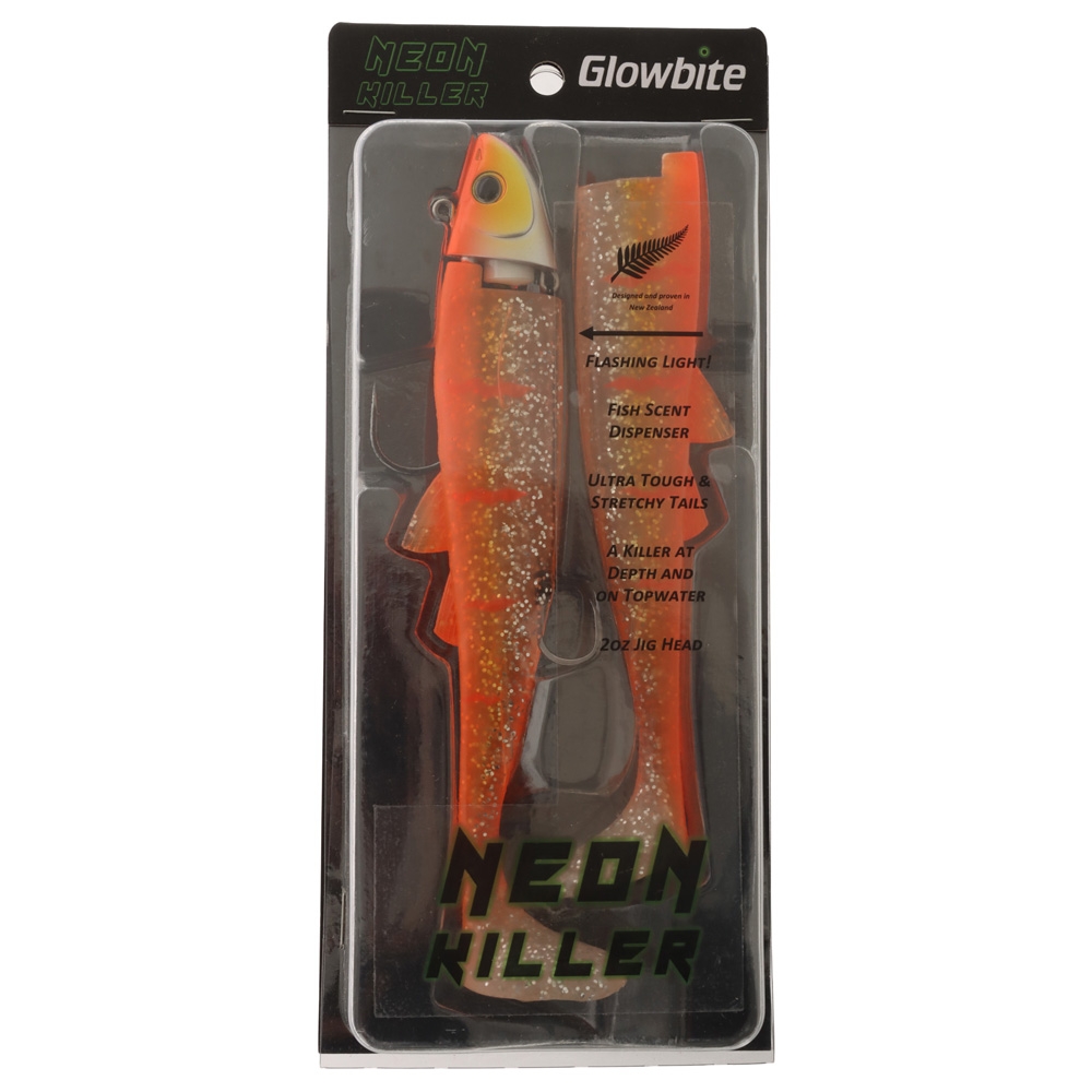 Glowbite Neon Killer Flashing Soft Bait Orange 56g