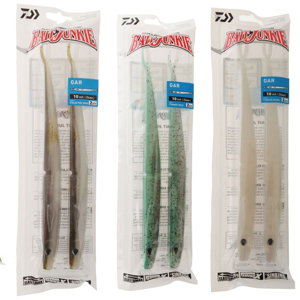 Daiwa BaitJunkie Gar Soft Bait 10in/25.4cm Qty 2
