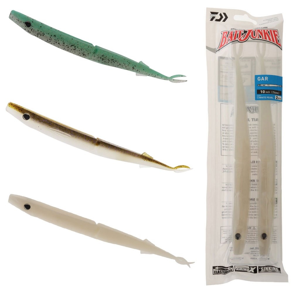 Daiwa BaitJunkie Gar Soft Bait 10in/25.4cm Qty 2