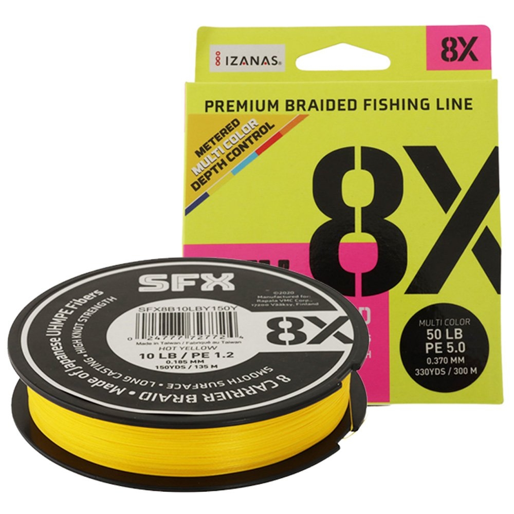 Sufix SFX 8X Braid Hot Yellow 150yd