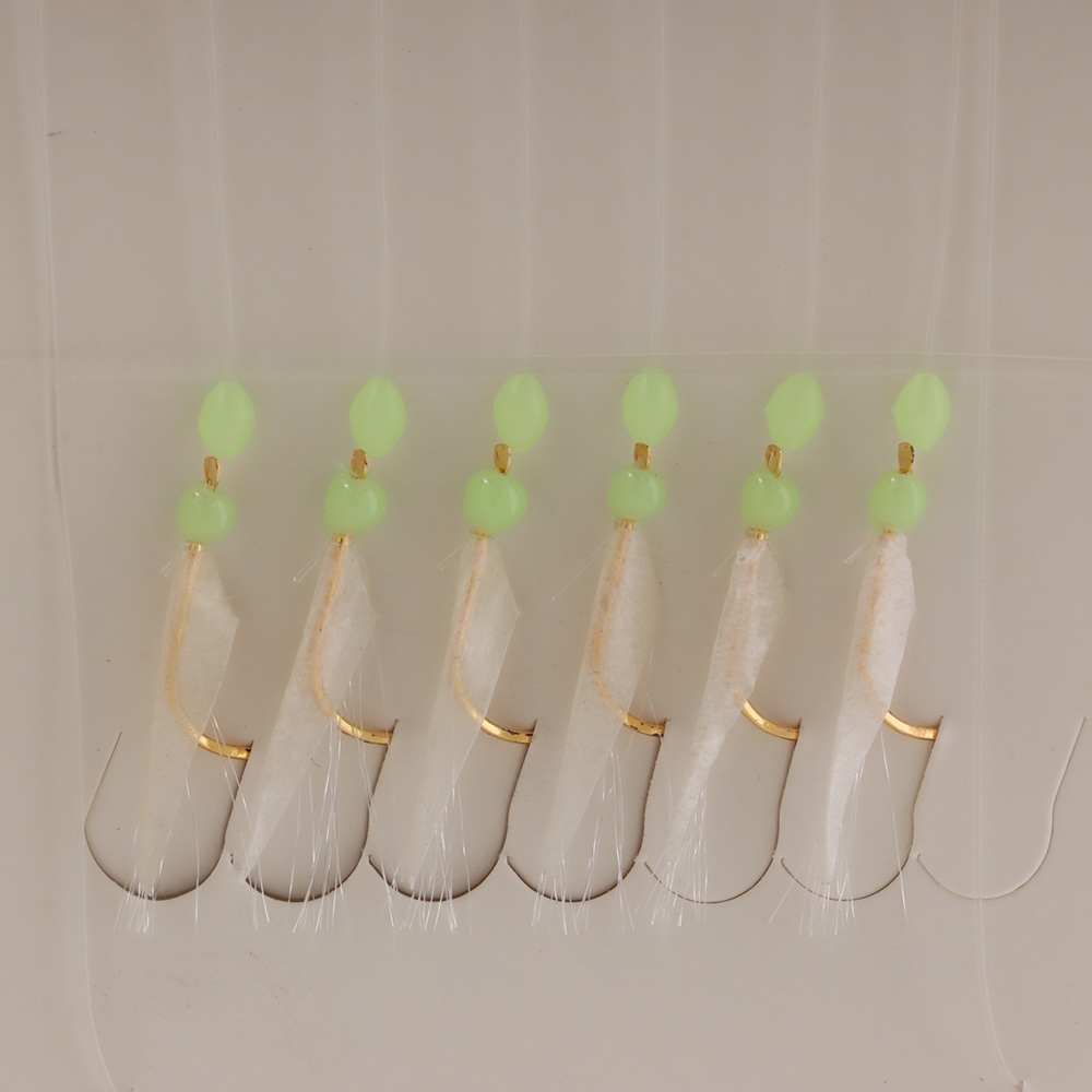 BKK Micro Flash Sabiki Rig White Qty 6