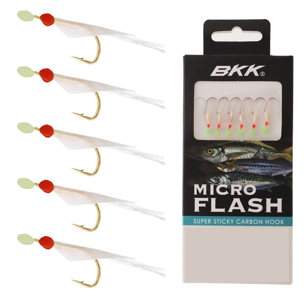 BKK Micro Flash Sabiki Rig Natural Qty 6