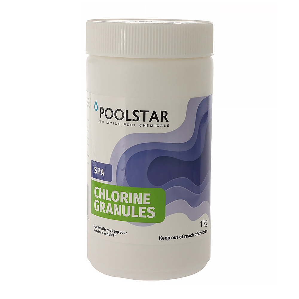Poolstar Fast-Dissolving Spa and Hot Tub Chlorine Sanitising Granules 1kg