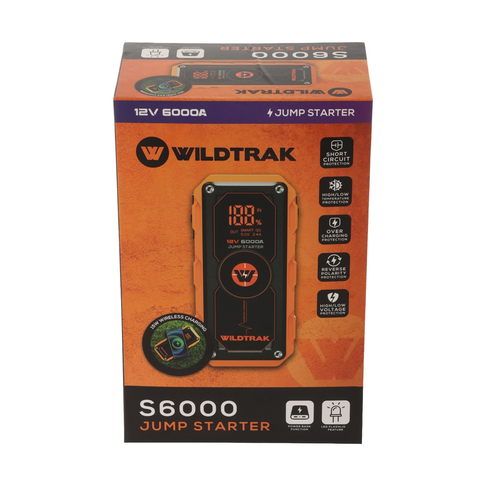 Wildtrak S6000A Portable Jump Starter / Power Bank 12V 6000A 26800mAh