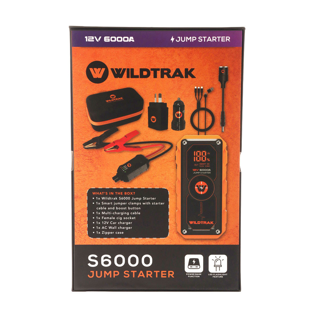 Wildtrak S6000A Portable Jump Starter / Power Bank 12V 6000A 26800mAh