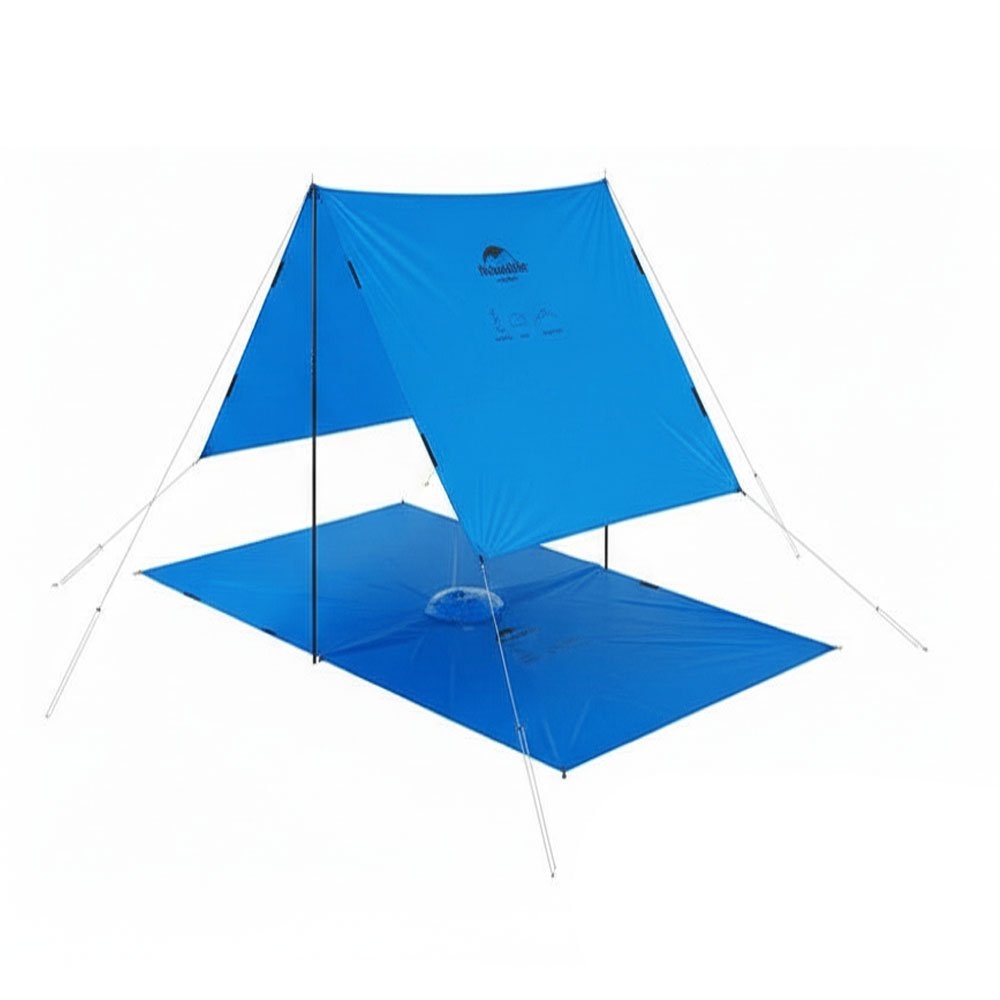 Naturehike 210T Hiking Poncho / Mat / Canopy Blue
