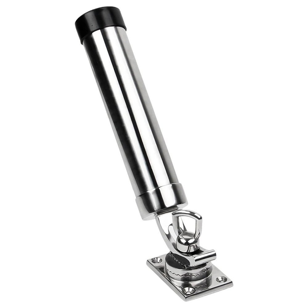 Nacsan 316SS 360-Degree Adjustable Deck Mount Rod Holder